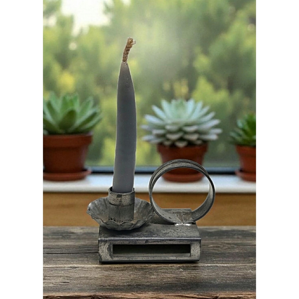 Vintage Small Metal Candlestick Holder